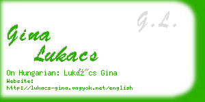 gina lukacs business card